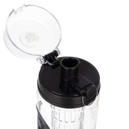 Vattenflaska med Infuser Fruktinsats 1L Svart