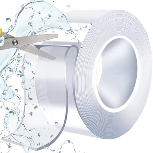Nanotape - Dobbeltsidet genanvendelig tape 3m gennemsigtig