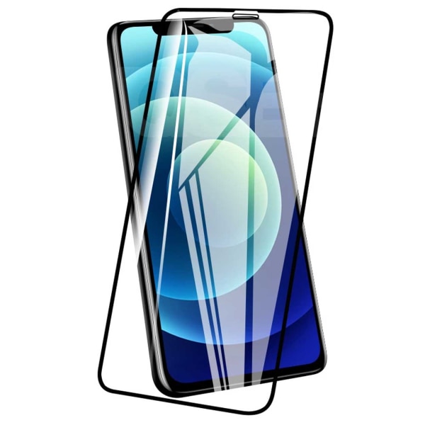 2-pakke iPhone 14 Cured Glass Screen Protector Carbon Fiber sort