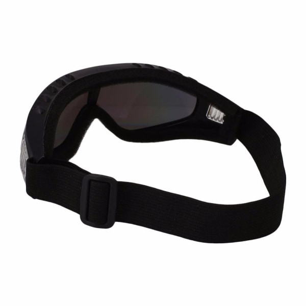 Svarta Skidglasögon Spegelglas Regnbåge Goggles MC MX UV-Skydd svart