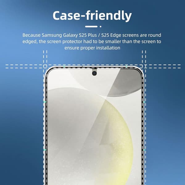 Galaxy S24 Plus Skjermbeskyttelse Herdet glass 2.5D HD Transparent