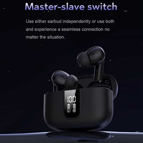 Trådløse Bluetooth-hovedtelefoner 20 timer ANC ENC BT 5.3 Sort sort