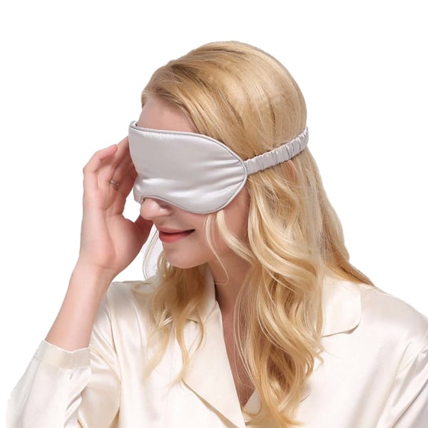 Soft Sleeping Mask Eye Mask i Silk Flight Rejse - Grå grå