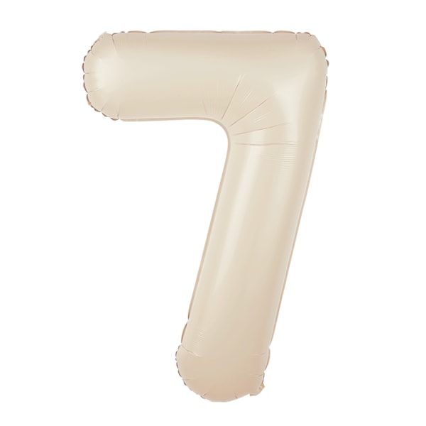 Folioilmapallo numero 8, kermanvärinen/beige, 100 cm beige