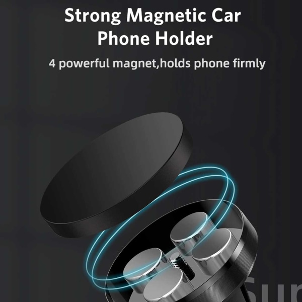 Magnet Mobilhållare till Bilen Ventilationsgaller Bilhållare svart