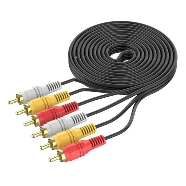 3x RCA-kabel Videokabel Hane AV Kabel 1,5m svart