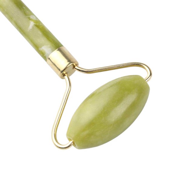 Natural Quartz Roller Facial Tools Mineral Stone grønn