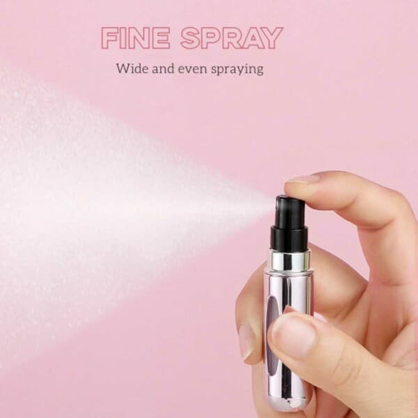 Mini påfyll parfymeflaske - påfylte reisebeholdere 5 ml rosa rosa
