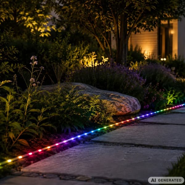 Solar LED Strip 10m IP65 vanntett med fjernkontroll