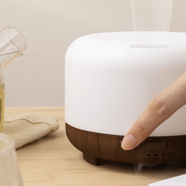 Aroma Diffuser RGB Luftfuktare med Fjärrkontroll och Eterisk Olja flerfärgad