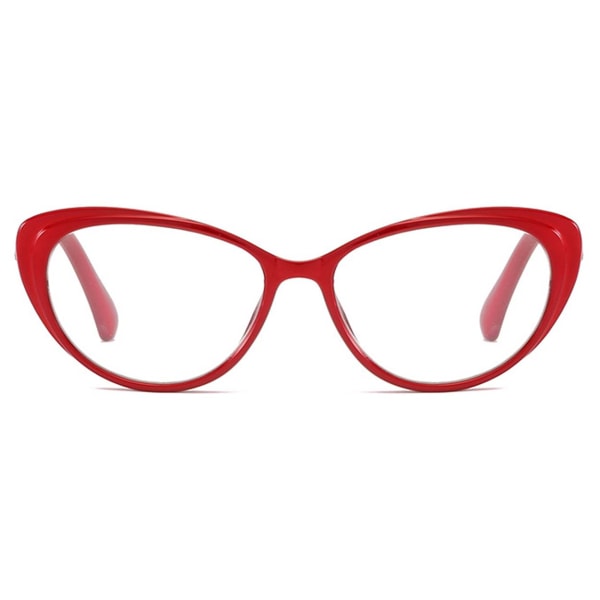 Spetsiga Röda Cat Eye Läsglasögon Styrka  1.0 Glasögon röd