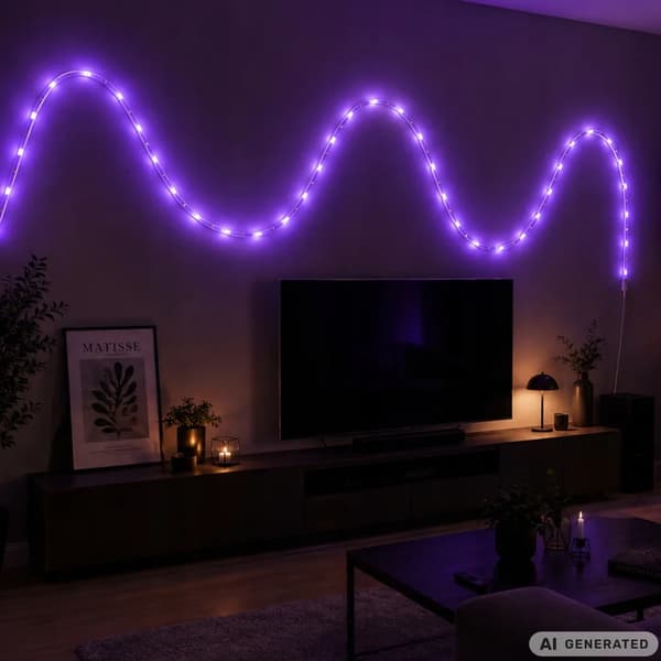 RGBIC 360° Neon LED Strip 5m med Bluetooth og App