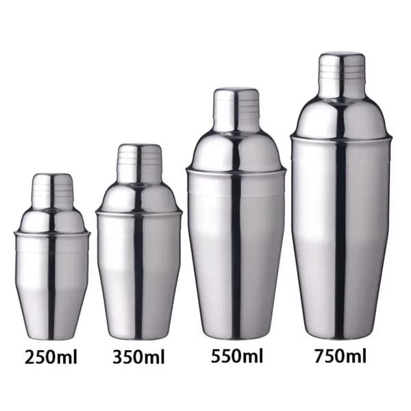 Cocktail shaker rustfrit stål 550ml sølv