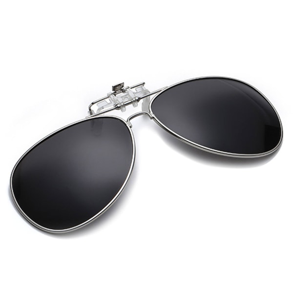 Klip -på pilot solbriller sort - fastgjort til eksisterende briller! sort