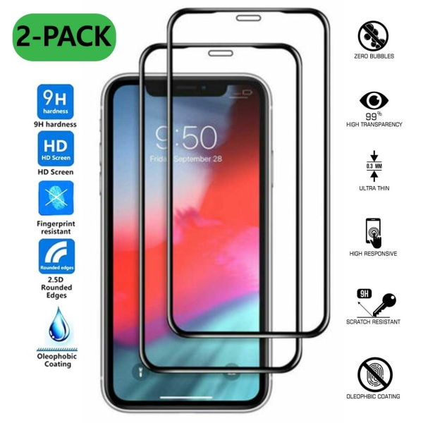2-pack iPhone 12 Pro Arted Glass Screen Protection Carbon Fiber HD sort