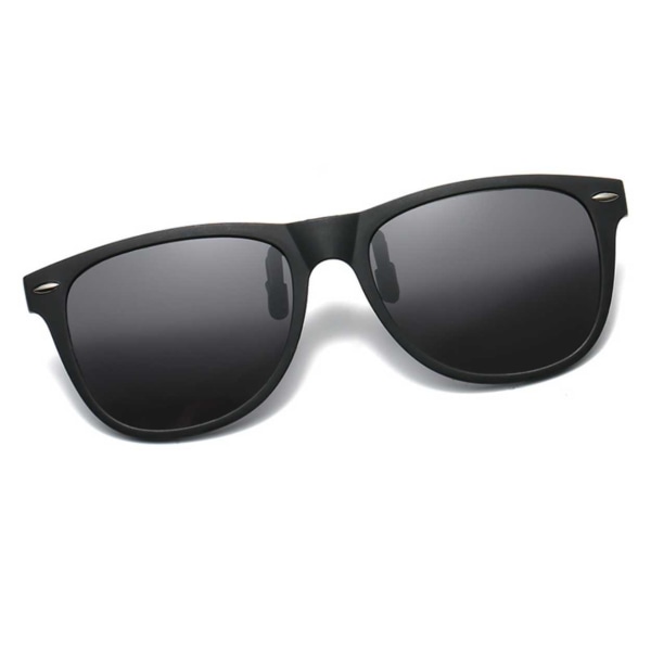 Polarisert Wayfarer Clip On Solbriller Flip Up Black svart