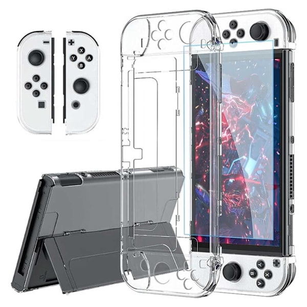 Nintendo Switch OLED Kompatibelt Skal Hard Case i Plast transparent