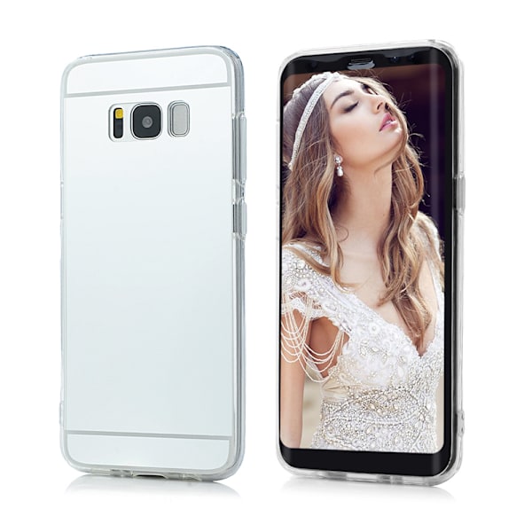 Samsung Galaxy S8 Plus Case Mirror TPU Bumper sølv