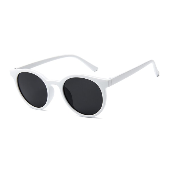 Hvid retro solbriller sort glas hvid