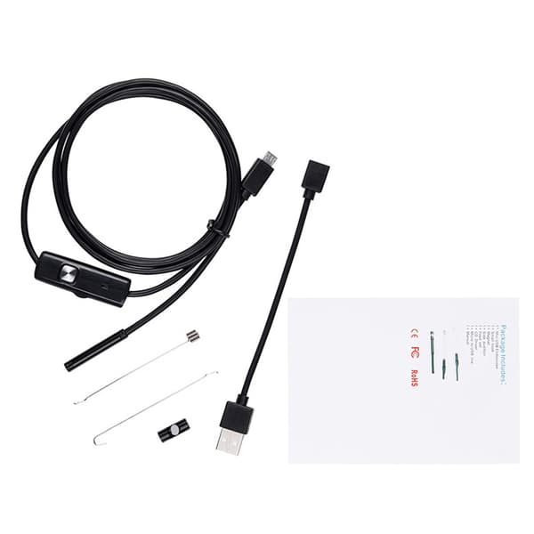 USB-endoskopinspeksjonskamera med LED 5m svart