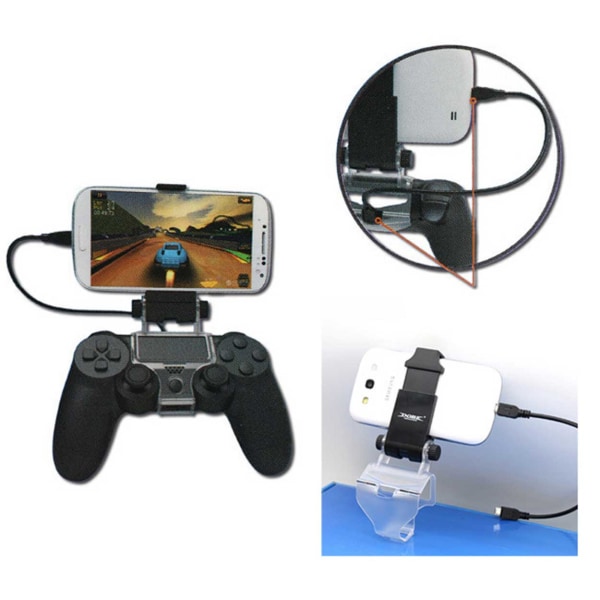 Playstation 4 Mobilhållare - PS4 Hållare för Mobiltelefon svart