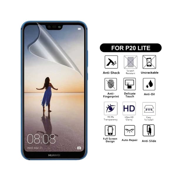 Heltäckande Huawei P20 Lite Skärmskydd Nanoedge Skyddsplast transparent