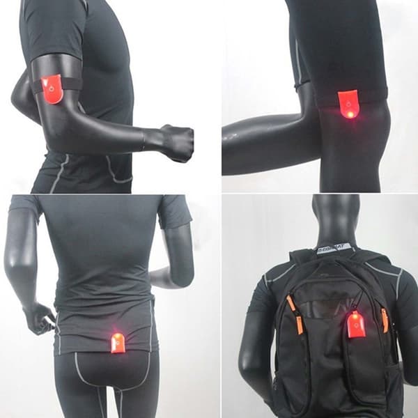 Clip On Lampa med Reflex Säkerhetsljus i Mörker Vit