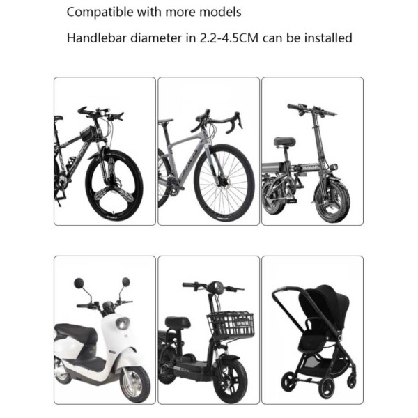Bicykelmobilholder og flaskeholder - Mobil og flaske sort