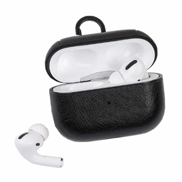 AirPods 3 Bag sag Beskyttende sag Læder sort sort sort