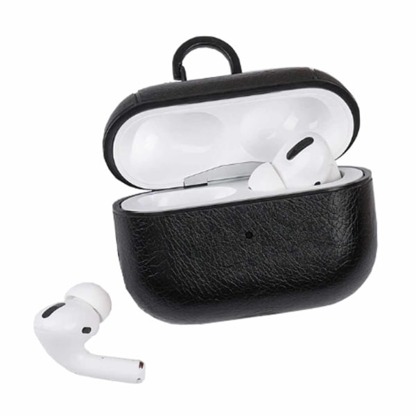 AirPods 3 Väska Fodral Skyddsfodral Skinn Läder Svart svart