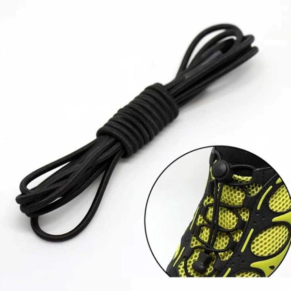 Elastiska Skosnören (Inklusive Dragsko) - No Tie Shoelaces - Svart svart