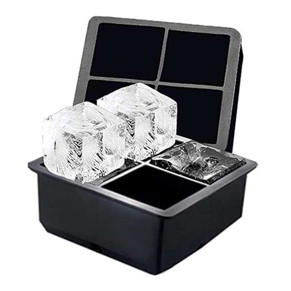 Silikonisform for 4 store isbiter hvit