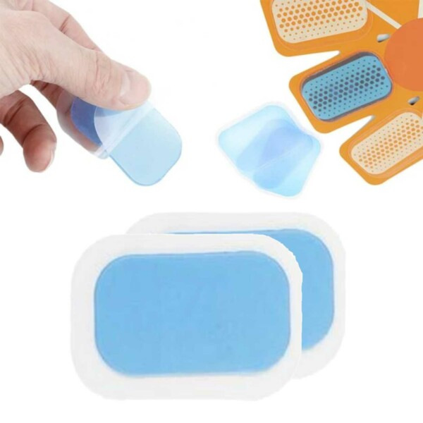 2-Pack Gel-Pads till EMS-Tränare Elektronisk Muskelstimulator transparent