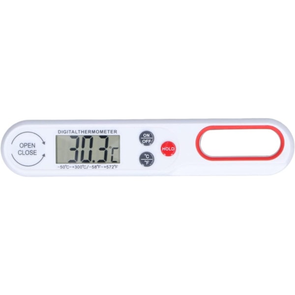 Digital Stektermometer | Vikbar | Omedelbar Läsning Vit vit