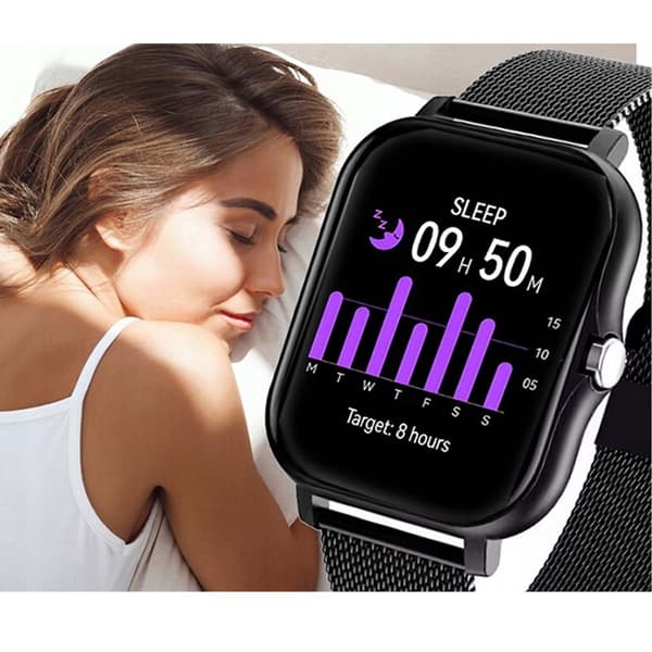 FitPro Bluetooth Smartwatch med 2st Armband | Puls, Blodtryck, Sömn och Rörelse Svart svart
