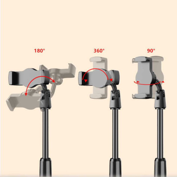 Tiktok Live Stream Mobile Stand - Holder / Set til mobil sort