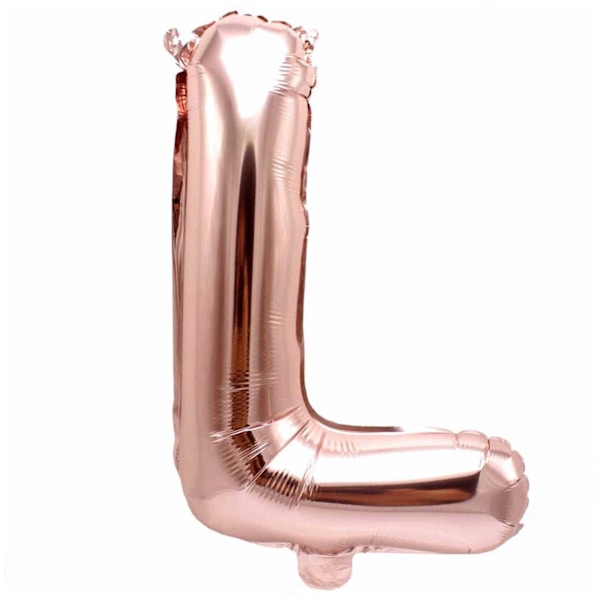 Brevballon rose guld 80cm store bogstaver: l L