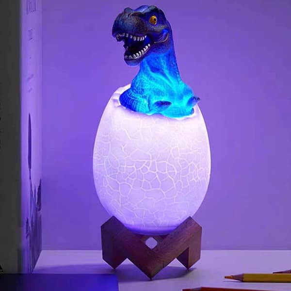 3D RGB LED-lamppu Dinosaur T-REX yölamppu monivärinen