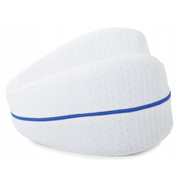 Ortopedisk Benkudde | Ergonomisk Knækudde i Memory Foam for Sidesovere hvit