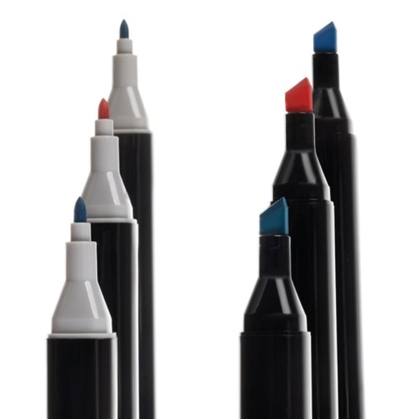 168 kpl Double Marker Pens with Bag | Kaksipuoliset värikynät monivärinen