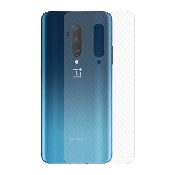 3-pack OnePlus 7T Pro Carbon Fiber Vinyl Skin Protective Film Back gjennomsiktig