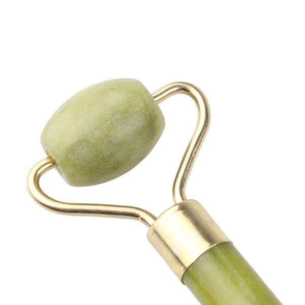 Naturlig Jade Roller Gua Sha Ansiktsverktyg Mineralsten grön