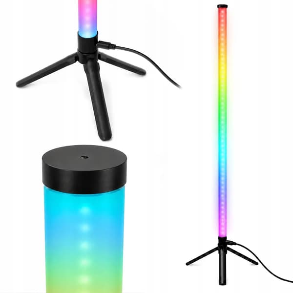 RGB LED Hjørnelampe 114cm Gulvlampe til Soveværelse med ca