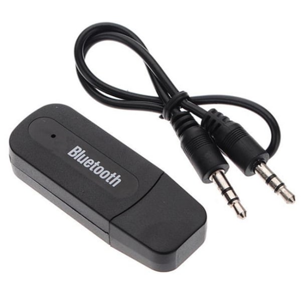 AUX Bluetooth Audio Reciever Stereo Adapter för Trådlös Musik svart