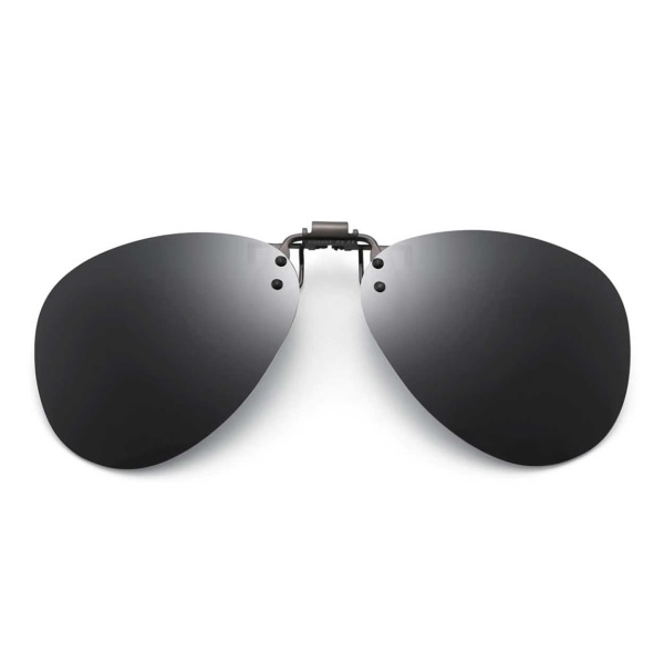 Clip-on Aviator solbriller pilot briller sorte sort