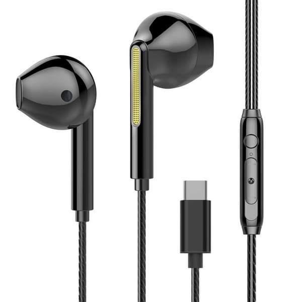 Universal USB-C hodetelefoner med kabel DAC svart svart