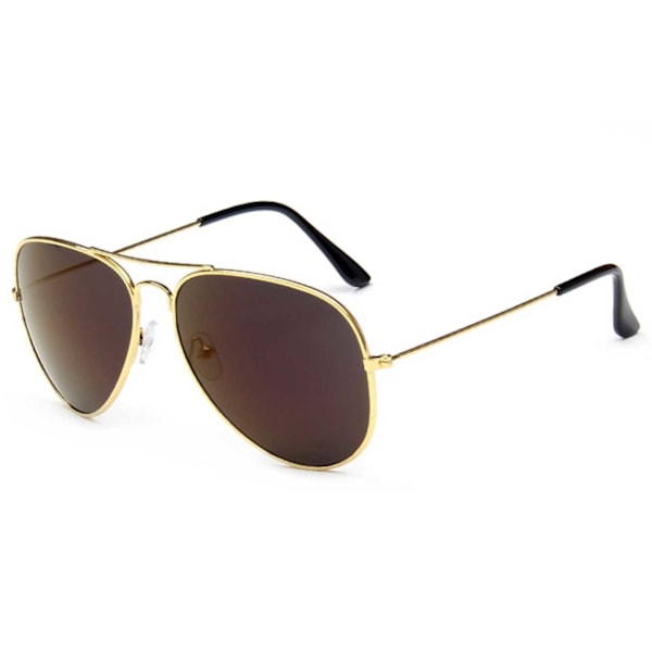 Solbriller pilot guldbrunt glas guld