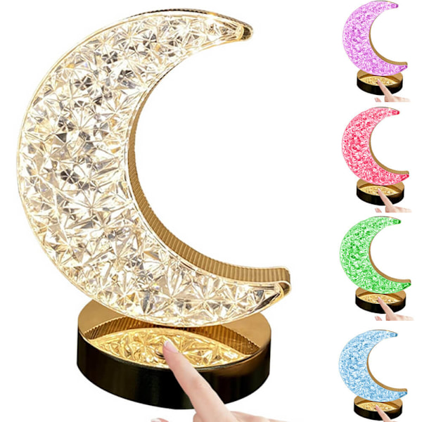 Ladattava pöytälamppu Crystal Moon LED RGB