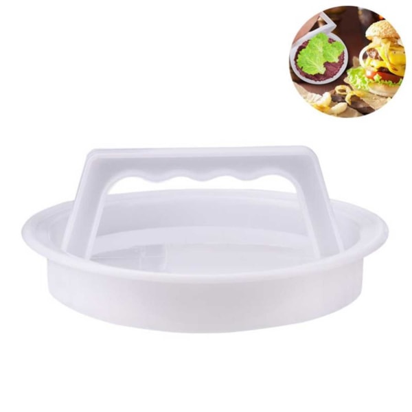 Hamburger Press for Perfect Burgers - Hamburger Form Patty Maker hvid