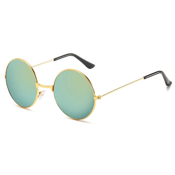 Runde solbriller guld spejl glas guld